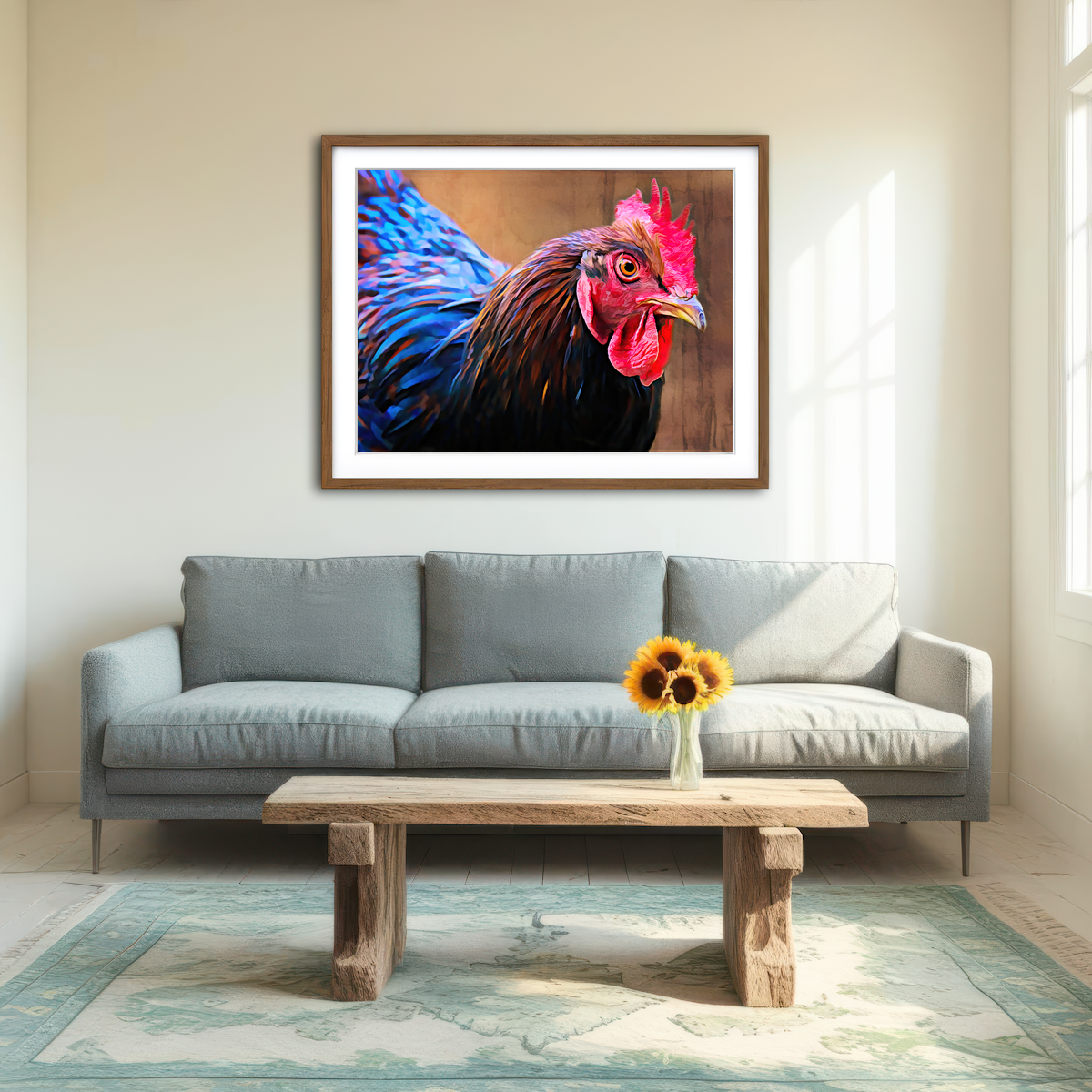 AUTO-MOCKUP ROOM | Australorp Chicken Wall Art