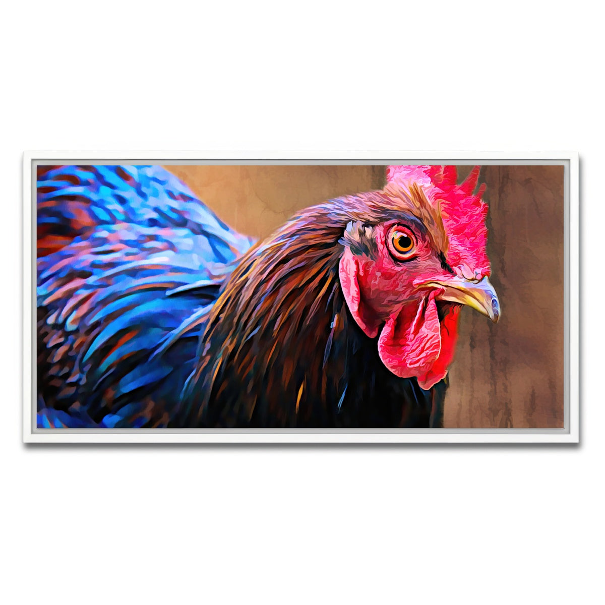 AUTO-MOCKUP WHITE | australorp chicken | 1 Piece | White Framed Canvas | group=2x1