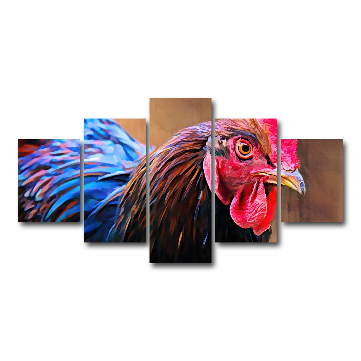 AUTO-MOCKUP WHITE | australorp chicken | 5 Piece | Gallery Wrap Canvas | group=5_short