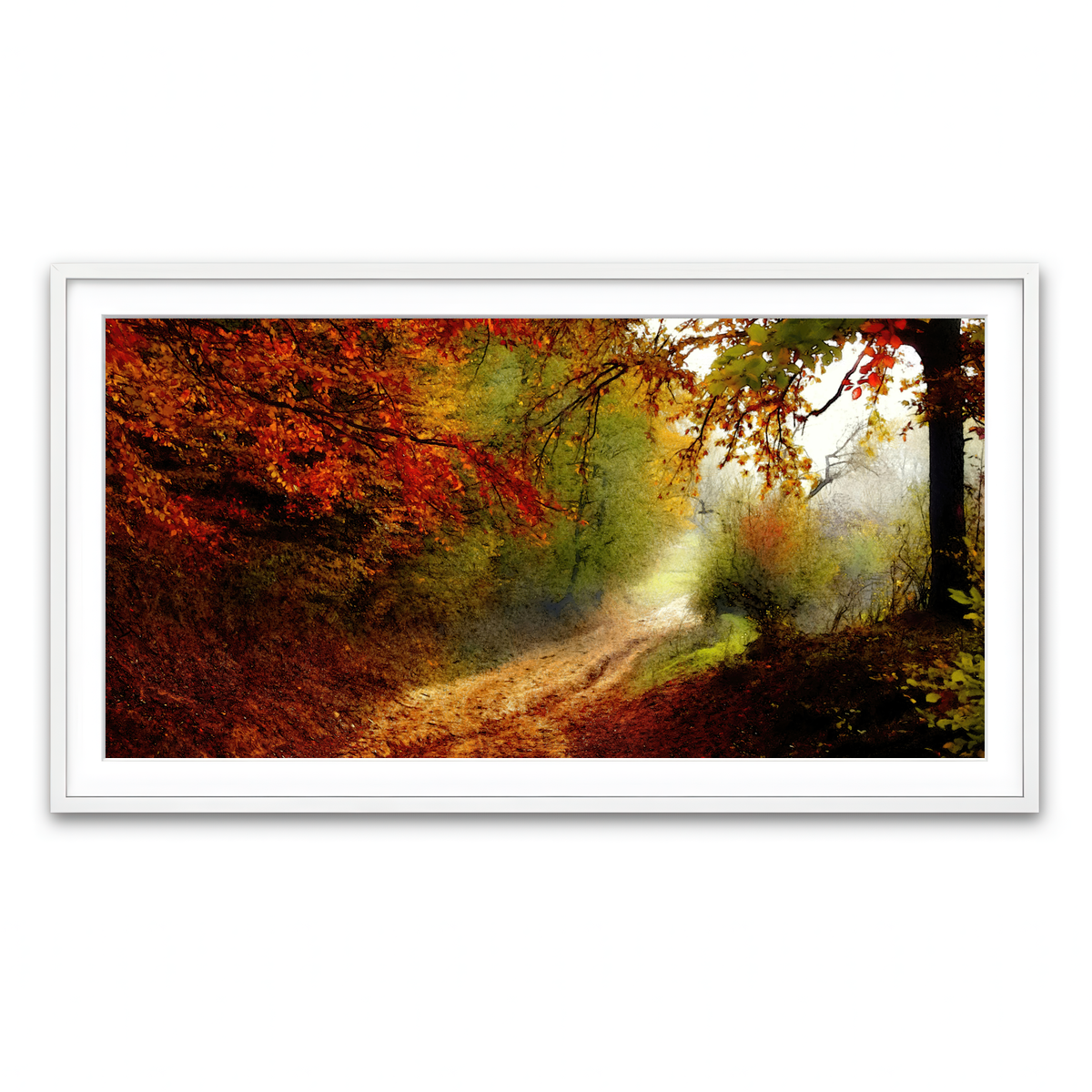 Framed Print 2x1 White