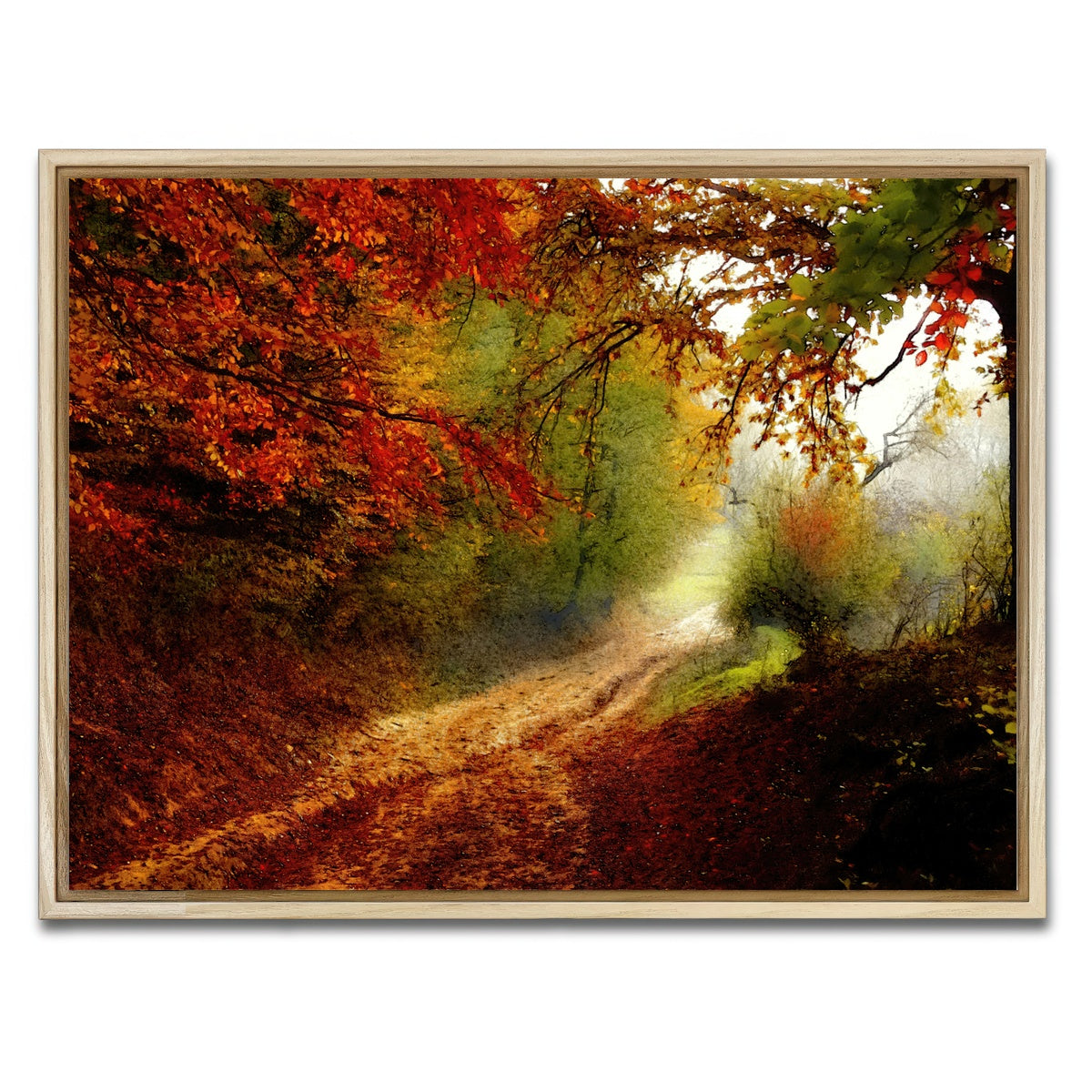 AUTO-MOCKUP WHITE | autumn forest edge | 1 Piece | Natural Framed Canvas | group=4x3