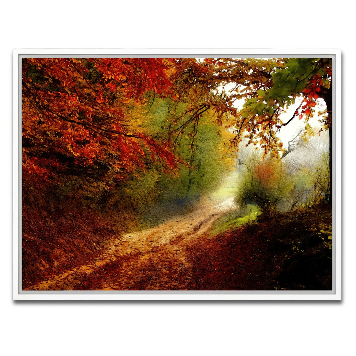 AUTO-MOCKUP WHITE | autumn forest edge | 1 Piece | White Framed Canvas | group=4x3