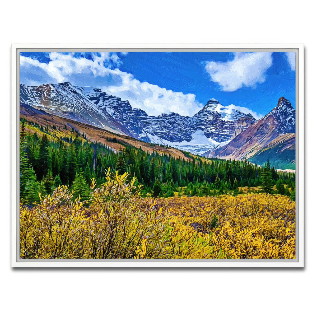 AUTO-MOCKUP WHITE | autumn mountains | 1 Piece | White Framed Canvas | group=4x3