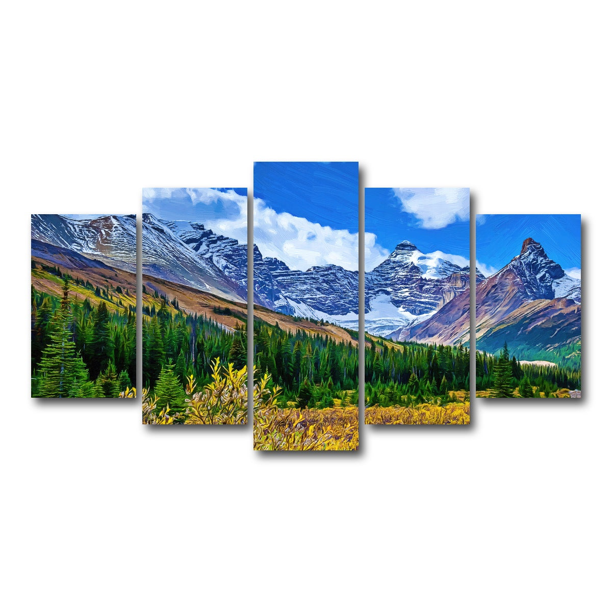 AUTO-MOCKUP WHITE | autumn mountains | 5 Piece | Gallery Wrap Canvas | group=5_normal