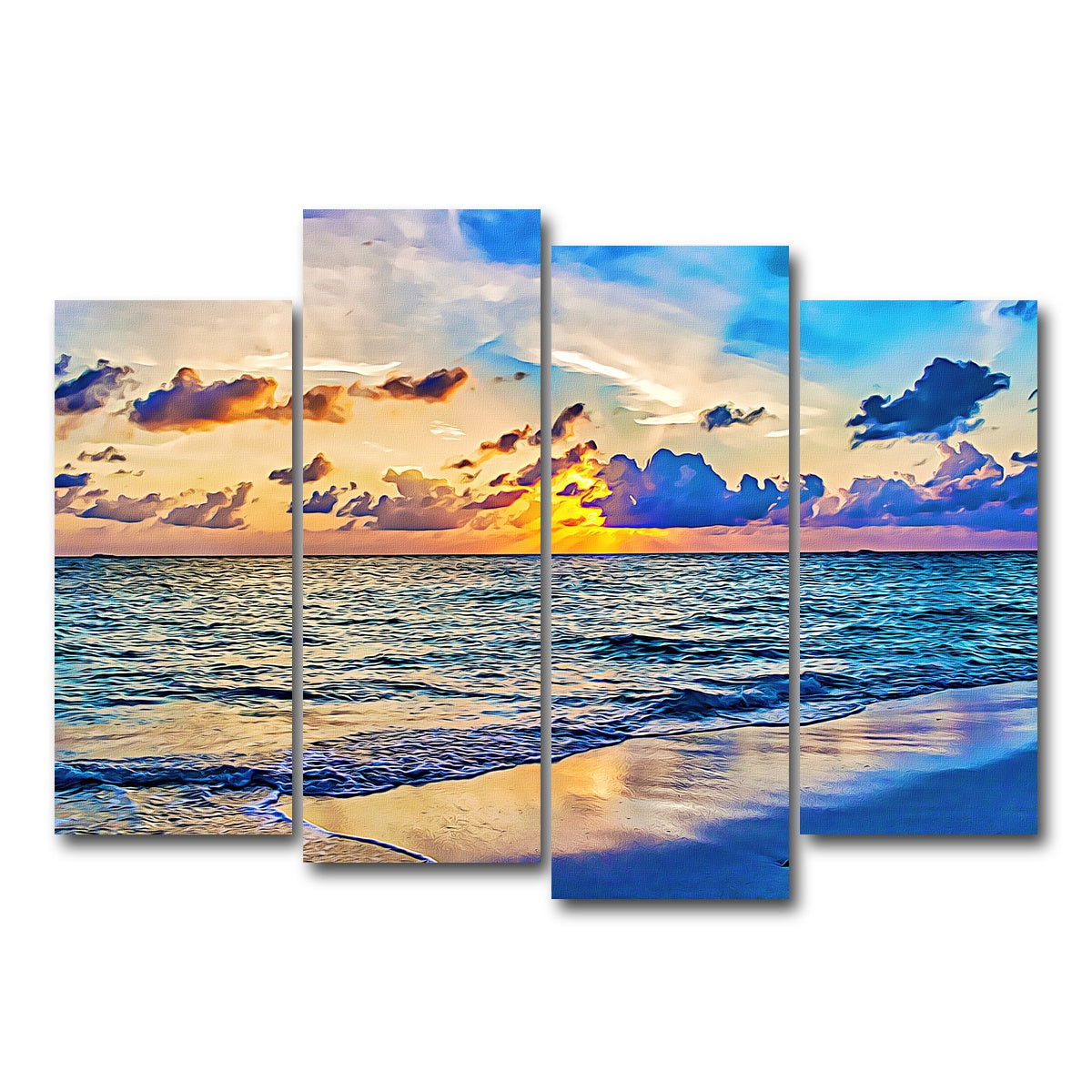 AUTO-MOCKUP WHITE | azure sunset | 4 Piece | Gallery Wrap Canvas | group=4_normal