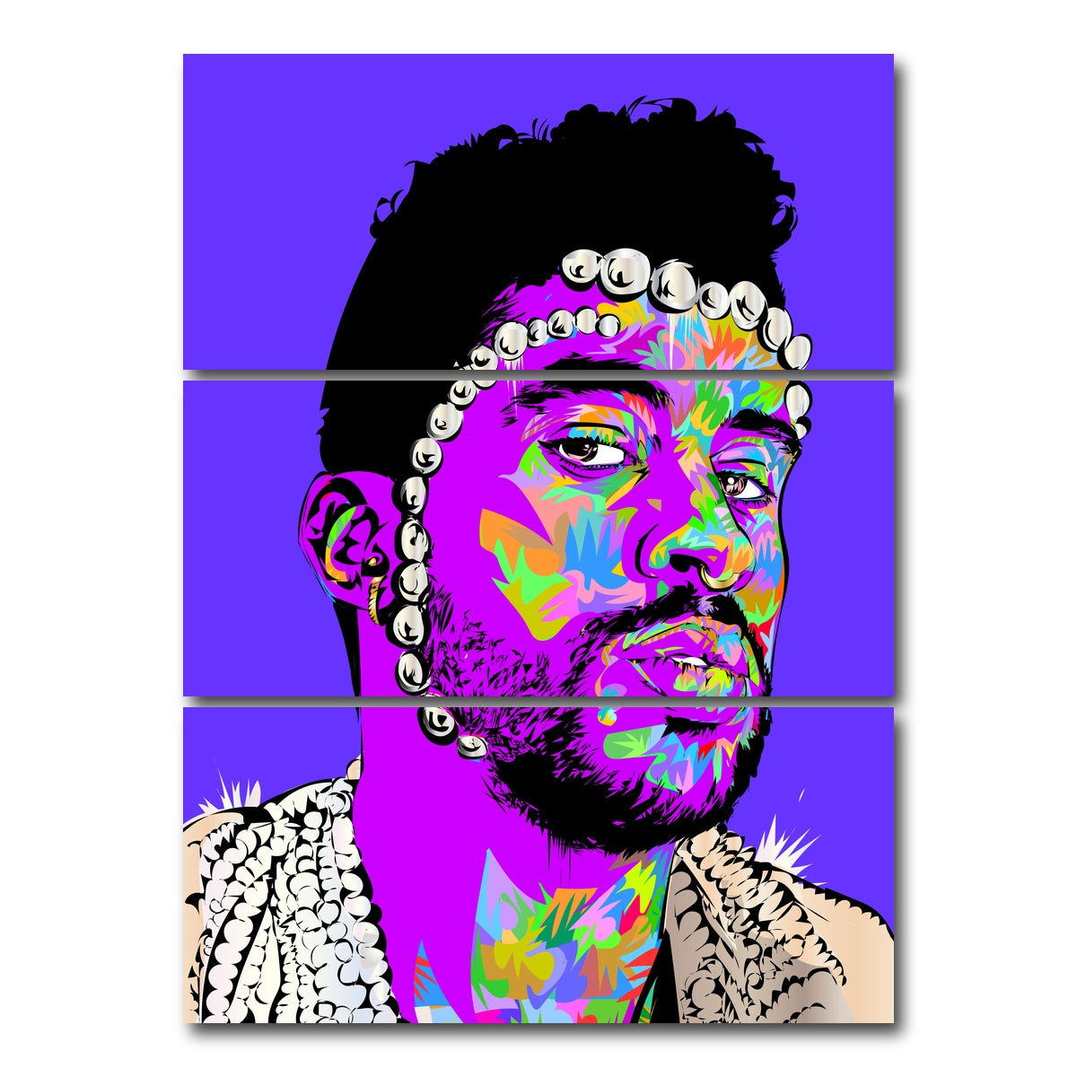 AUTO-MOCKUP WHITE | bad bunny | 3 Piece | Gallery Wrap Canvas | group=8x18_stacked