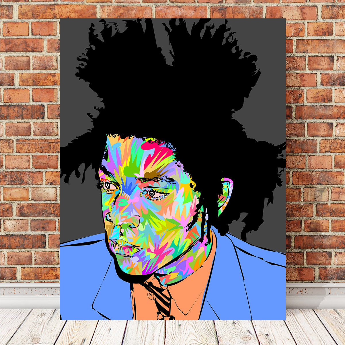 Basquiat in Blue Wall Art
