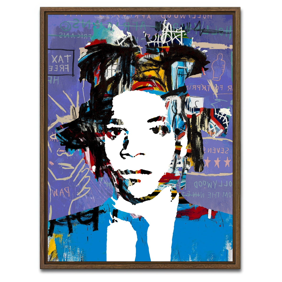 AUTO-MOCKUP WHITE | basquiat | 1 Piece | Walnut Framed Canvas | group=3x4