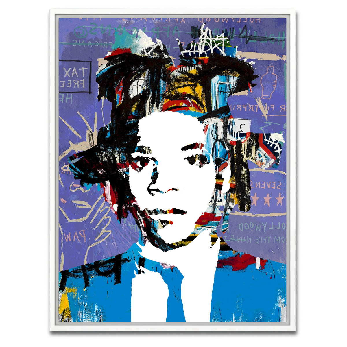 AUTO-MOCKUP WHITE | basquiat | 1 Piece | White Framed Canvas | group=3x4