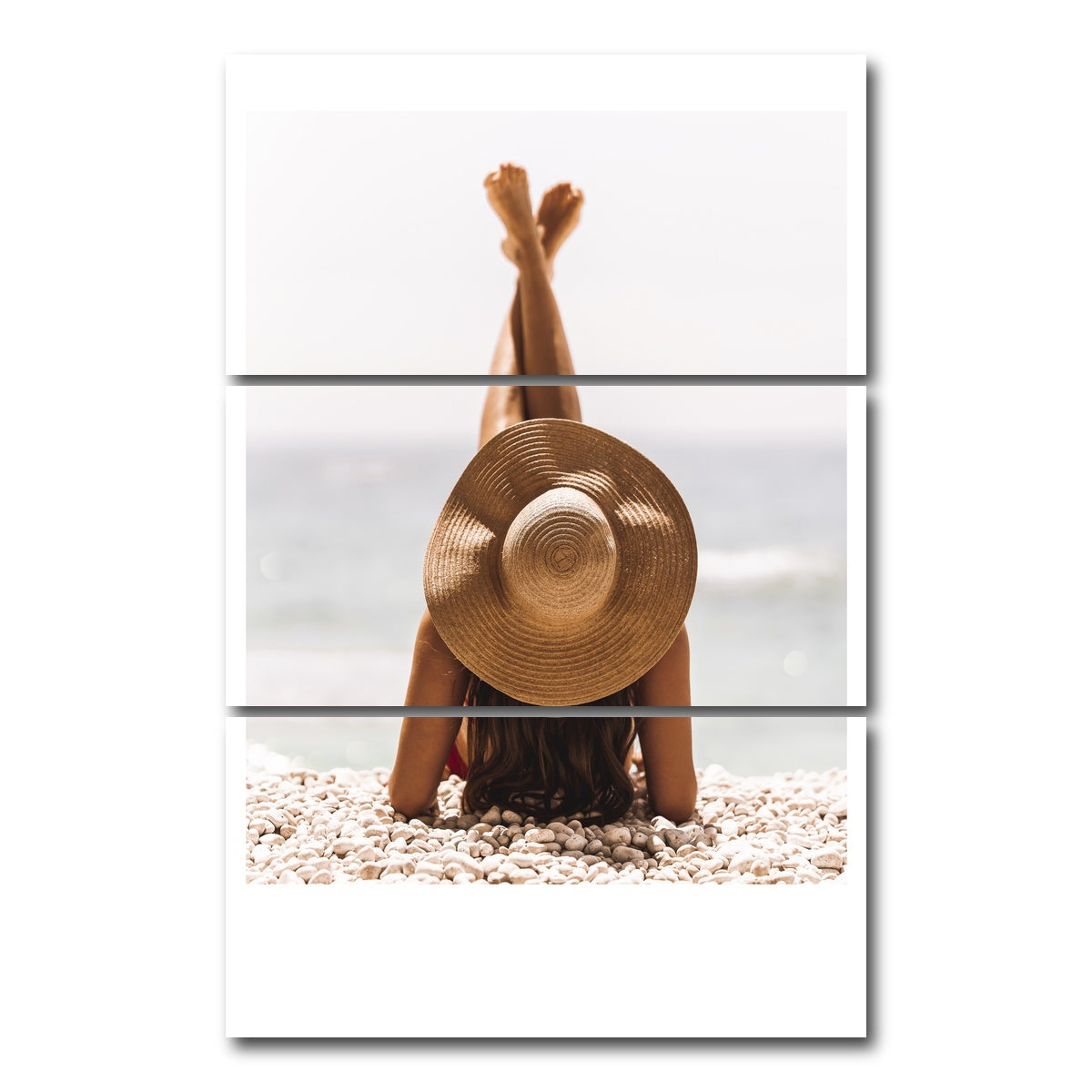 AUTO-MOCKUP WHITE | beach pose | 3 Piece | Gallery Wrap Canvas | group=12x24_stacked