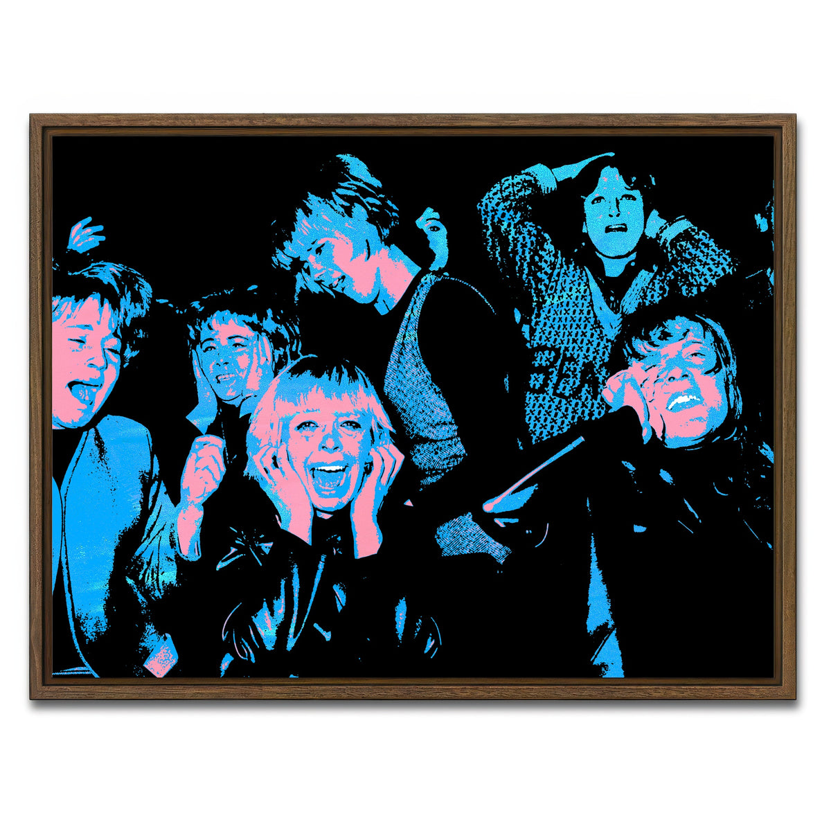 AUTO-MOCKUP WHITE | beatle mania | 1 Piece | Walnut Framed Canvas | group=4x3