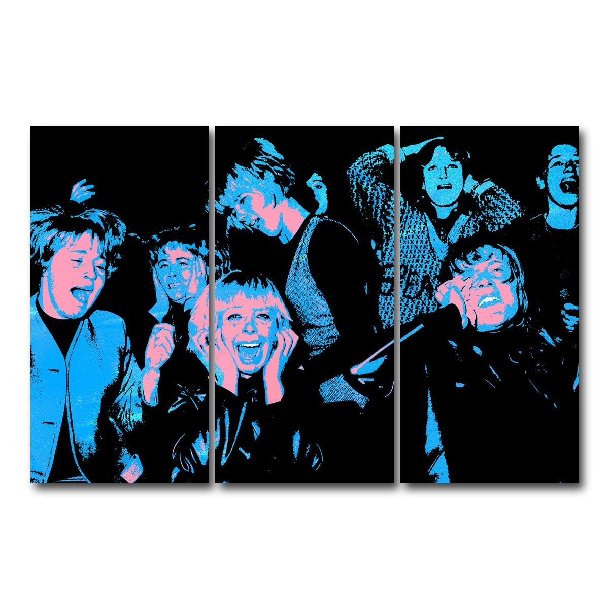 AUTO-MOCKUP WHITE | beatle mania | 3 Piece | Gallery Wrap Canvas | group=12x24
