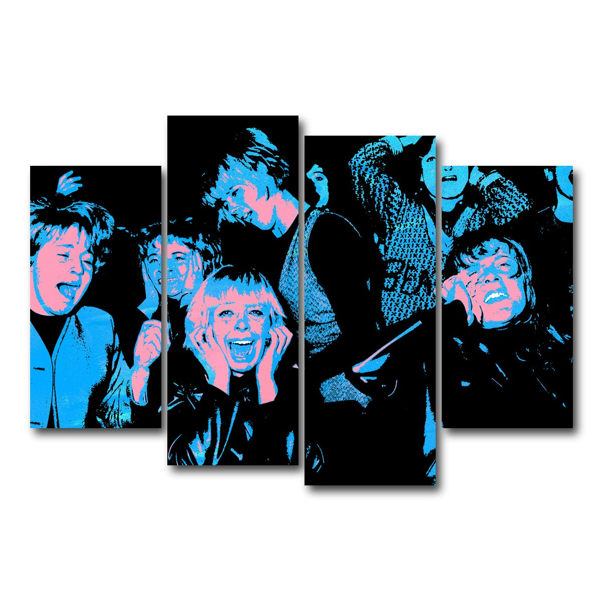 AUTO-MOCKUP WHITE | beatle mania | 4 Piece | Gallery Wrap Canvas | group=4_short