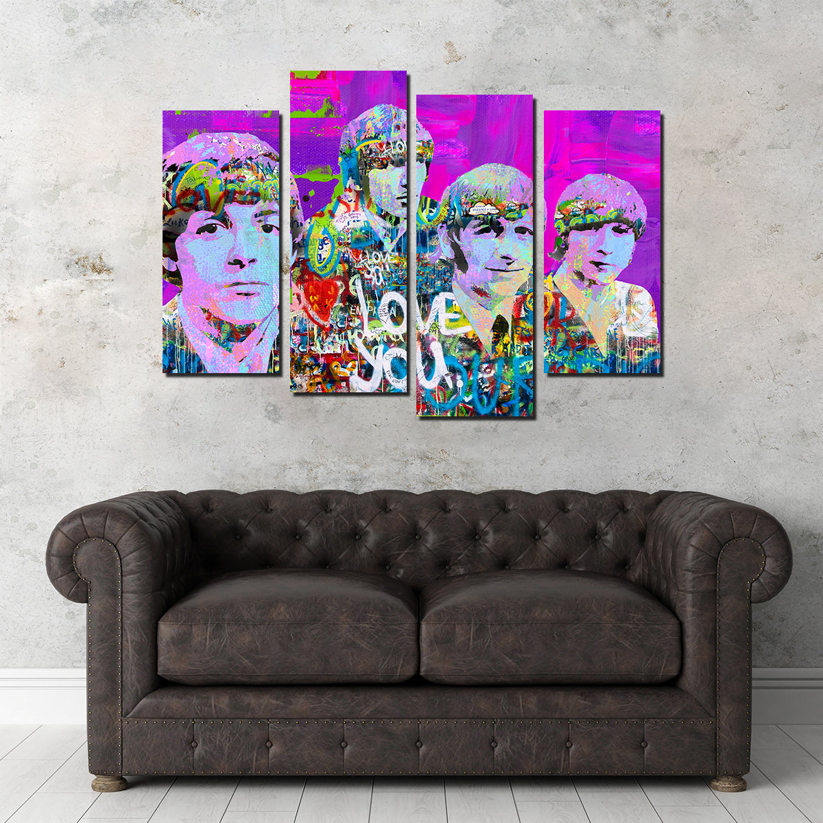 Beatles Love You Wall Art
