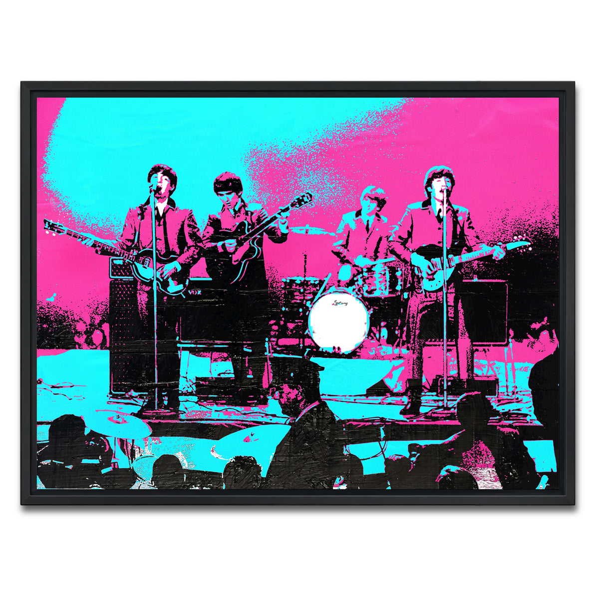AUTO-MOCKUP WHITE | beatles dc coliseum | 1 Piece | Black Framed Canvas | group=4x3
