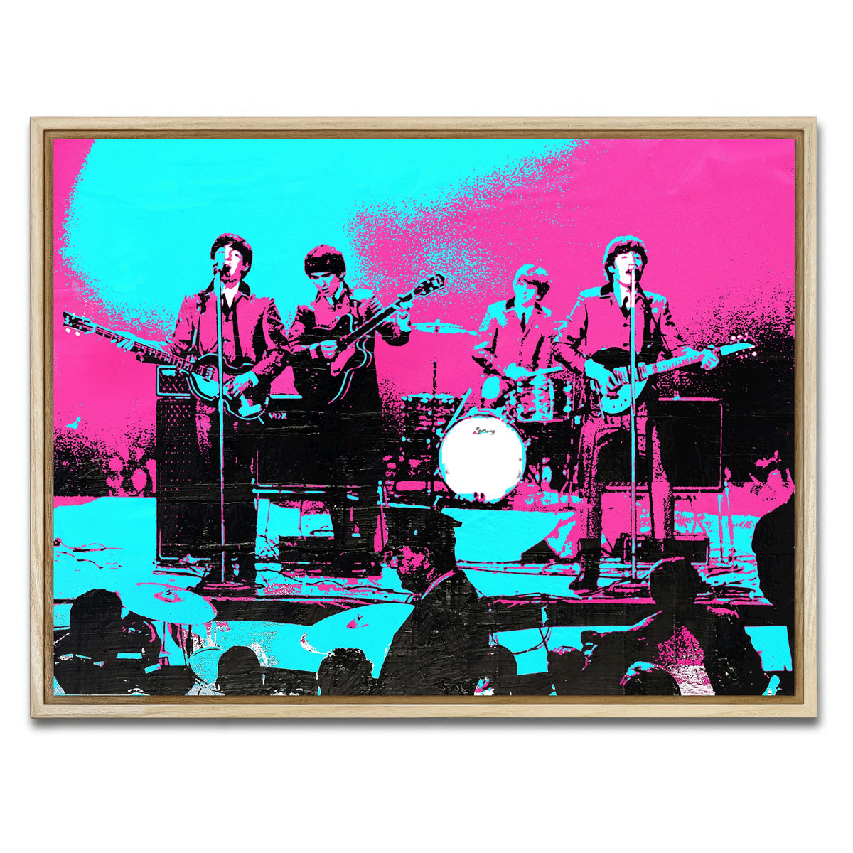AUTO-MOCKUP WHITE | beatles dc coliseum | 1 Piece | Natural Framed Canvas | group=4x3