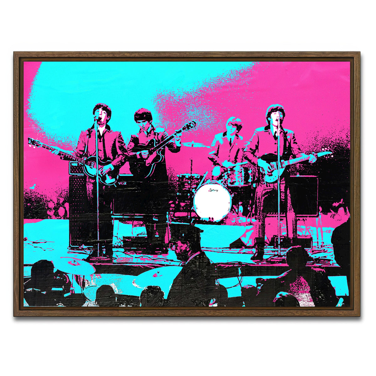 AUTO-MOCKUP WHITE | beatles dc coliseum | 1 Piece | Walnut Framed Canvas | group=4x3