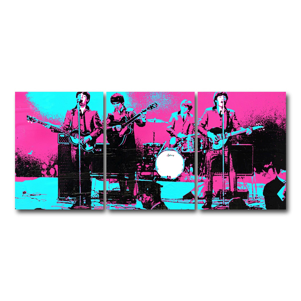 AUTO-MOCKUP WHITE | beatles dc coliseum | 3 Piece | Gallery Wrap Canvas | group=18x24