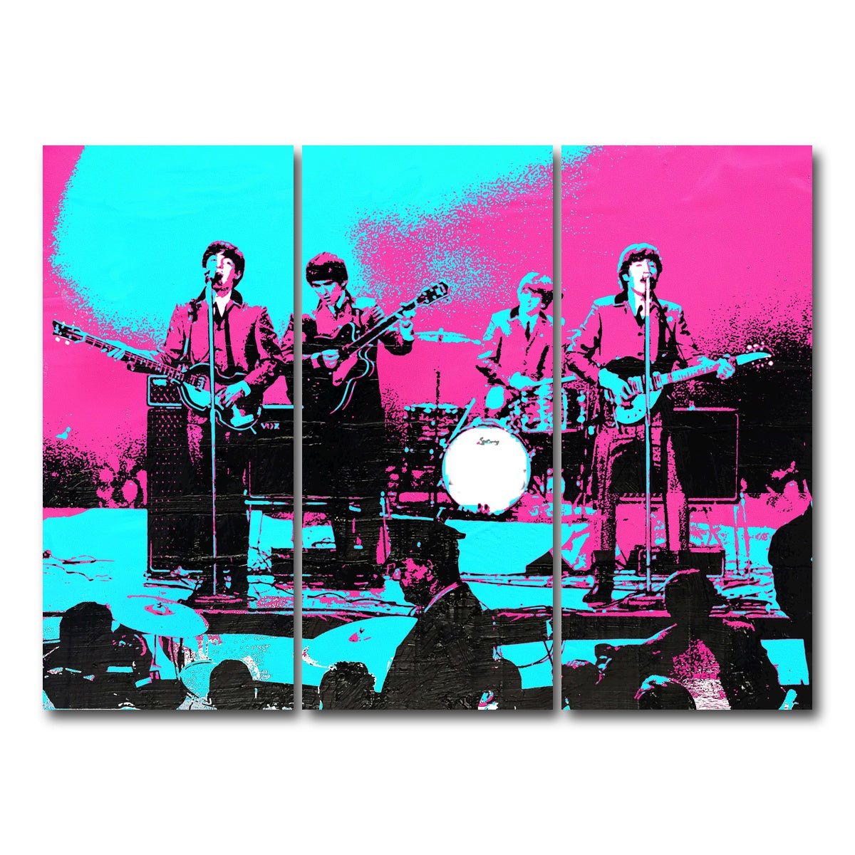 AUTO-MOCKUP WHITE | beatles dc coliseum | 3 Piece | Gallery Wrap Canvas | group=8x18