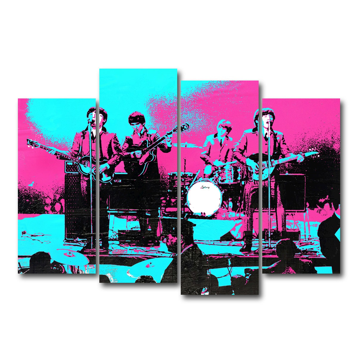 AUTO-MOCKUP WHITE | beatles dc coliseum | 4 Piece | Gallery Wrap Canvas | group=4_normal