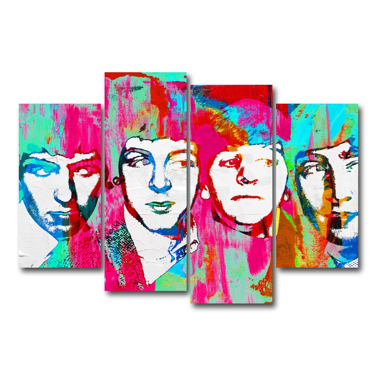 AUTO-MOCKUP WHITE | beatles dream | 4 Piece | Gallery Wrap Canvas | group=4_short