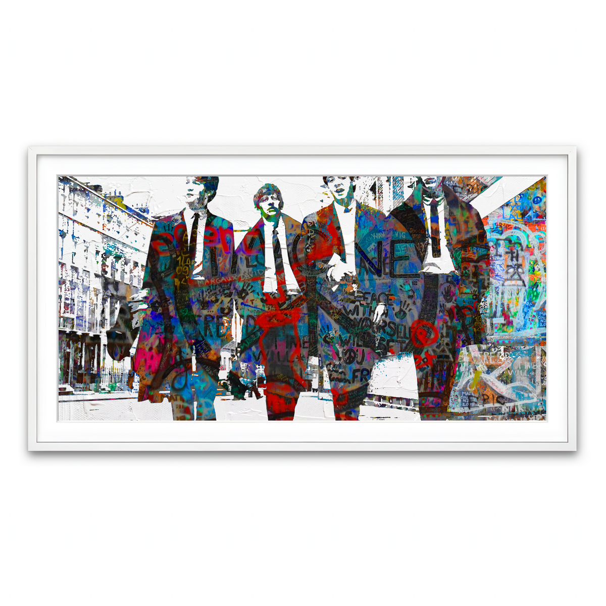 Framed Print 2x1 White