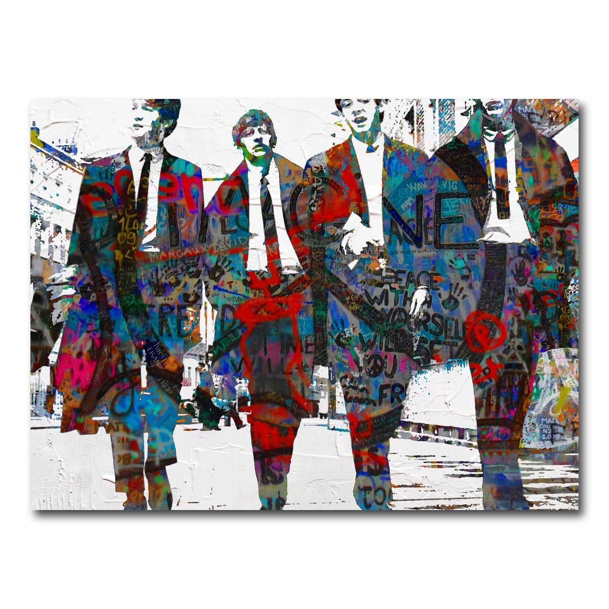 AUTO-MOCKUP WHITE | beatles imagine peace | 1 Piece | Gallery Wrap Canvas | group=4x3