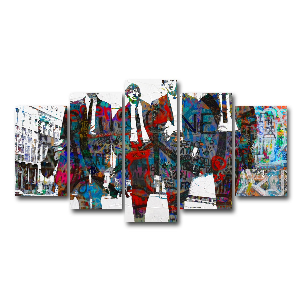 AUTO-MOCKUP WHITE | beatles imagine peace | 5 Piece | Gallery Wrap Canvas | group=5_normal