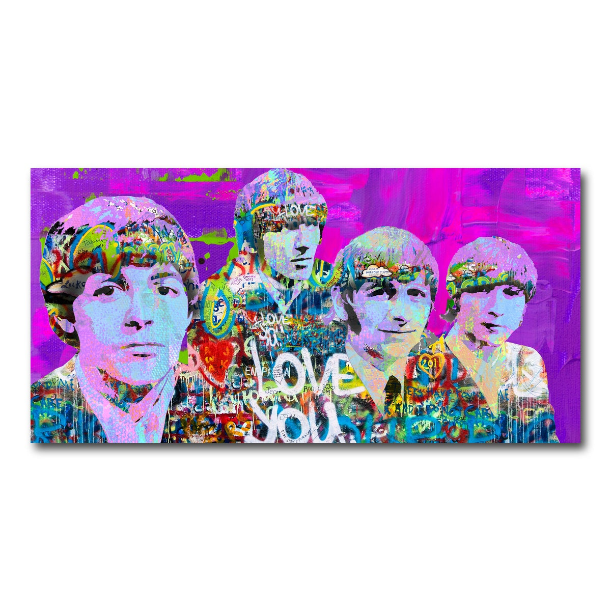 AUTO-MOCKUP WHITE | beatles love you | 1 Piece | Gallery Wrap Canvas | group=2x1