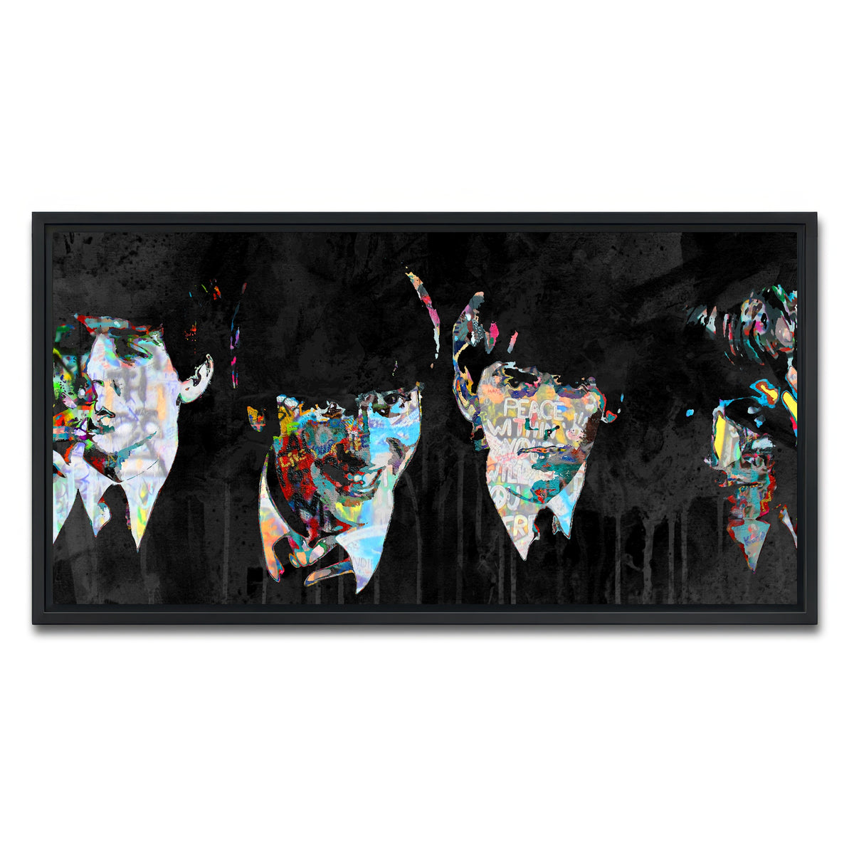 AUTO-MOCKUP WHITE | beatles peace within | 1 Piece | Black Framed Canvas | group=2x1