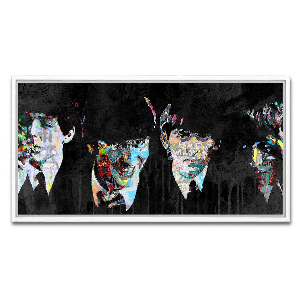 AUTO-MOCKUP WHITE | beatles peace within | 1 Piece | White Framed Canvas | group=2x1