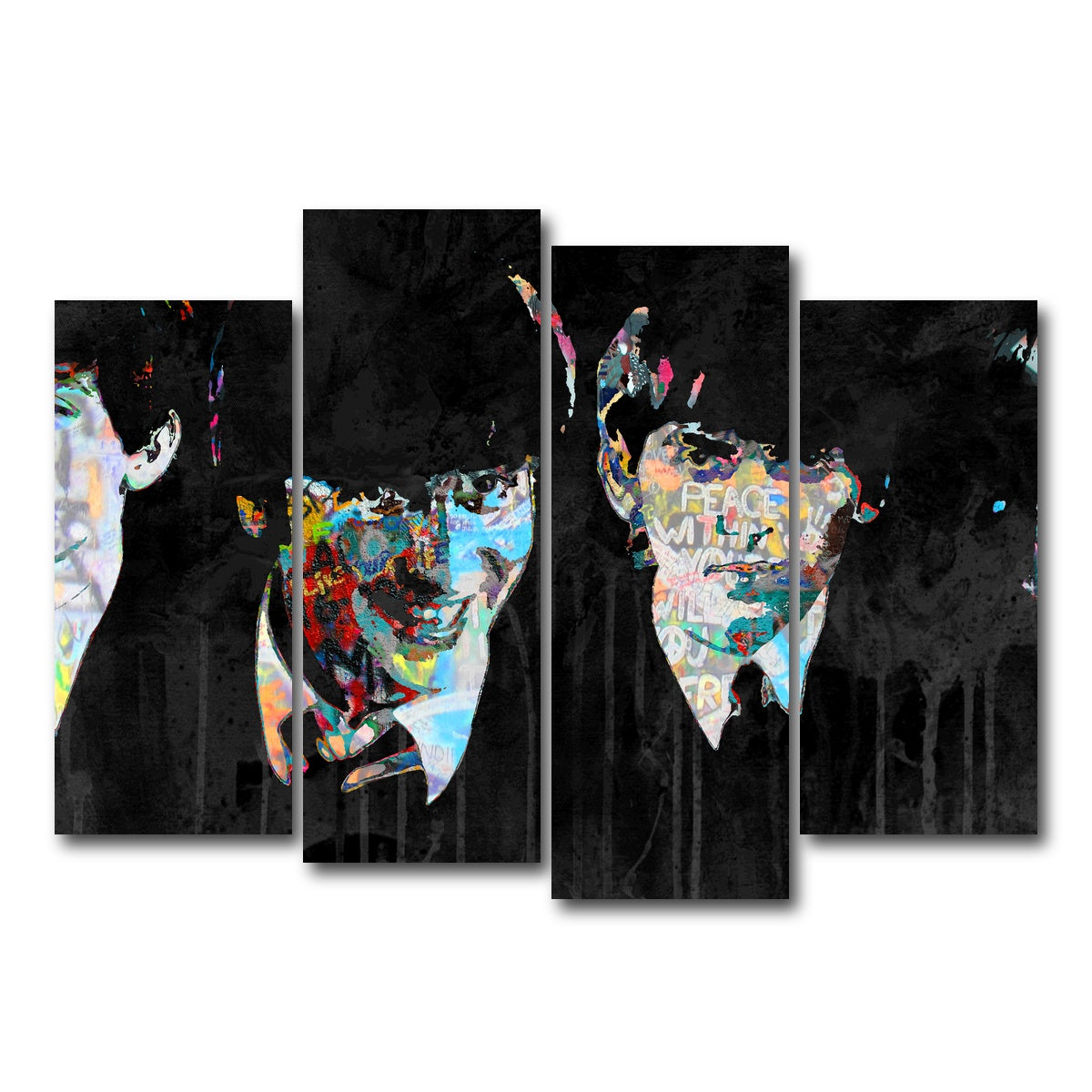AUTO-MOCKUP WHITE | beatles peace within | 4 Piece | Gallery Wrap Canvas | group=4_normal