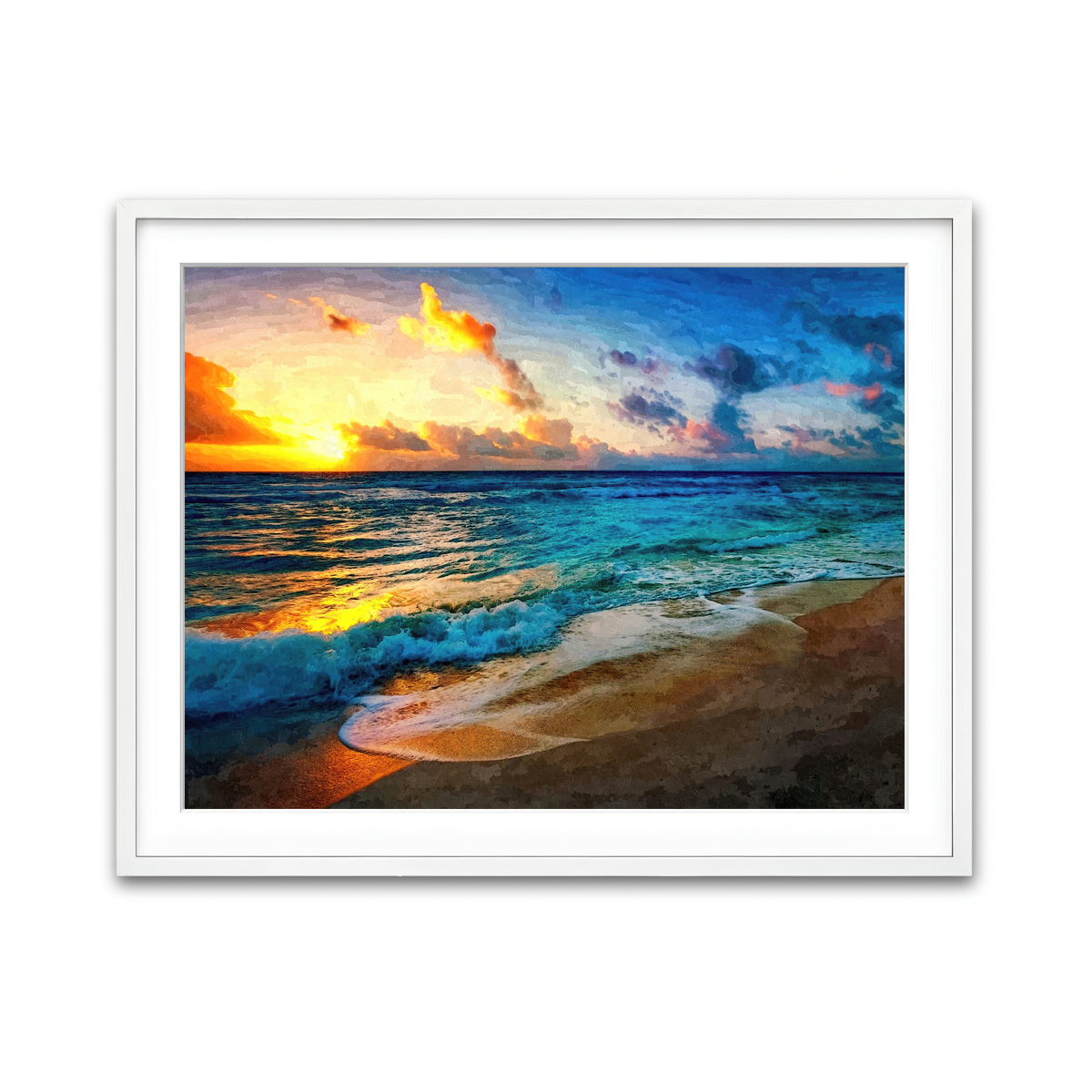 Framed Print 4x3 White