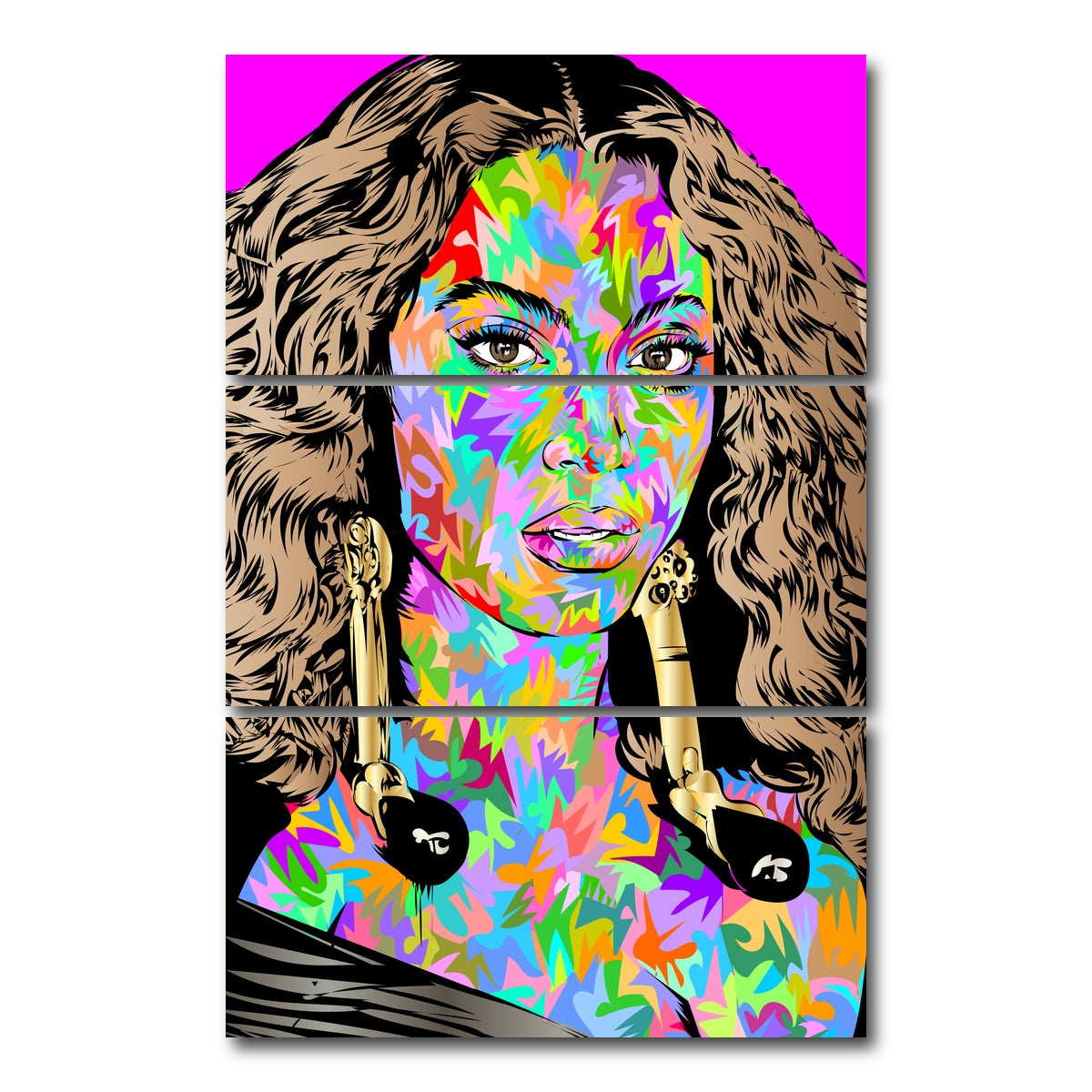 AUTO-MOCKUP WHITE | beyonce | 3 Piece | Gallery Wrap Canvas | group=12x24_stacked