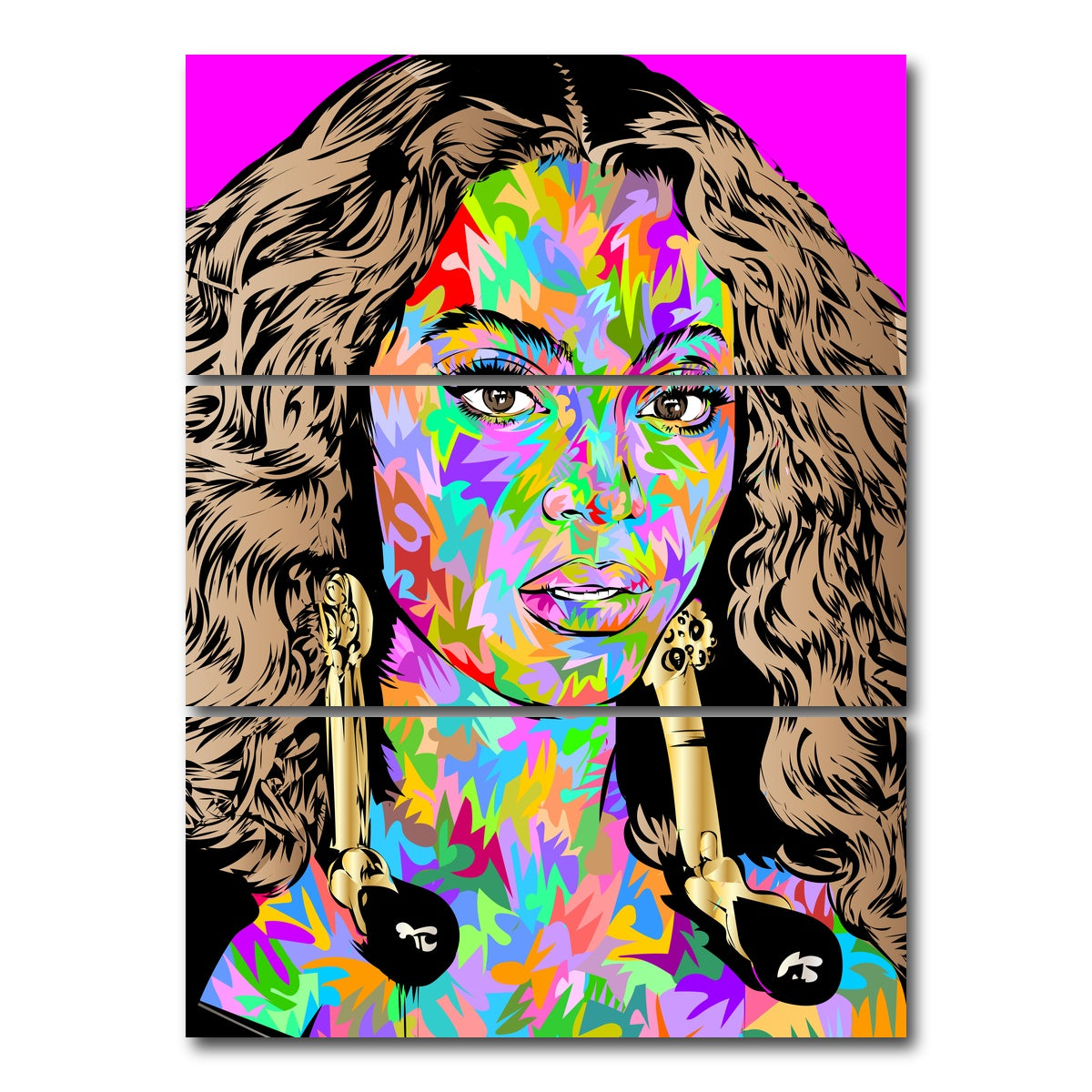 AUTO-MOCKUP WHITE | beyonce | 3 Piece | Gallery Wrap Canvas | group=8x18_stacked