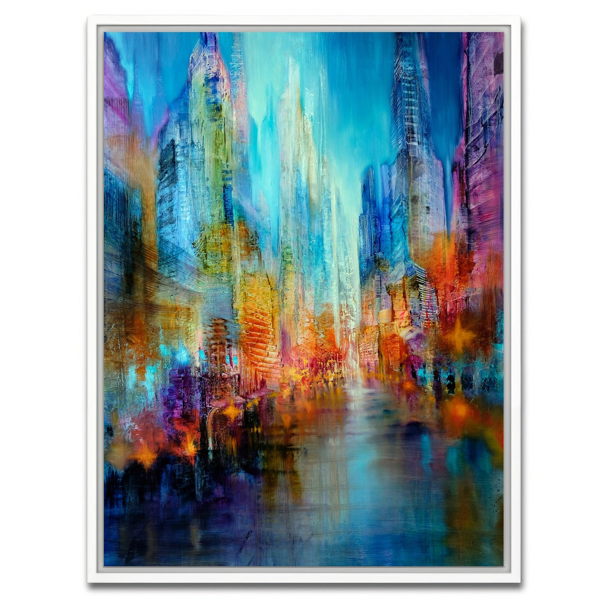 AUTO-MOCKUP WHITE | big city | 1 Piece | White Framed Canvas | group=3x4