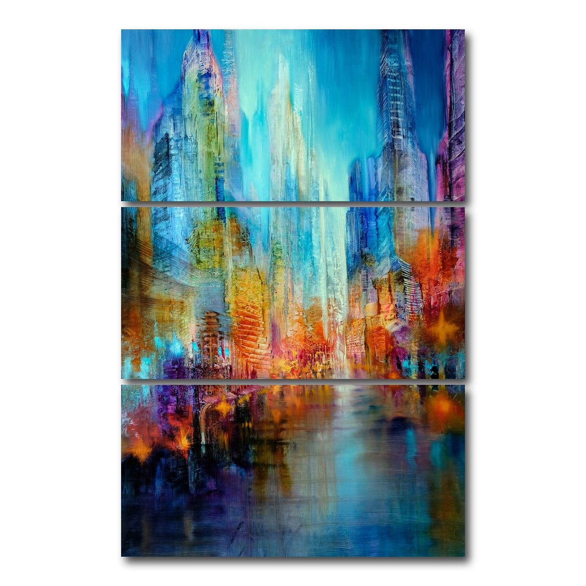 AUTO-MOCKUP WHITE | big city | 3 Piece | Gallery Wrap Canvas | group=12x24_stacked
