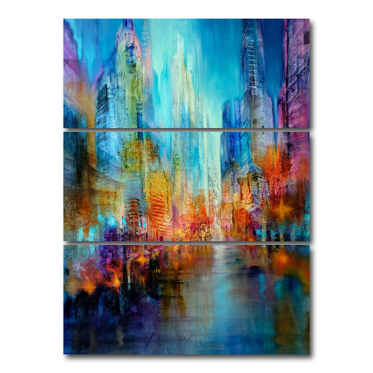 AUTO-MOCKUP WHITE | big city | 3 Piece | Gallery Wrap Canvas | group=8x18_stacked