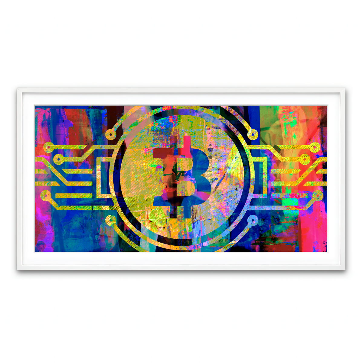 Framed Print 2x1 White