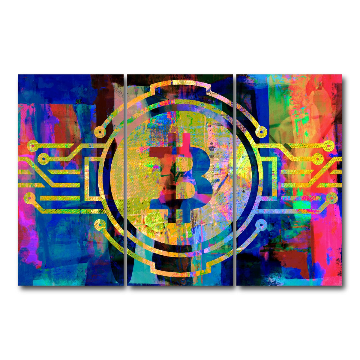 AUTO-MOCKUP WHITE | bitcoin | 3 Piece | Gallery Wrap Canvas | group=12x24