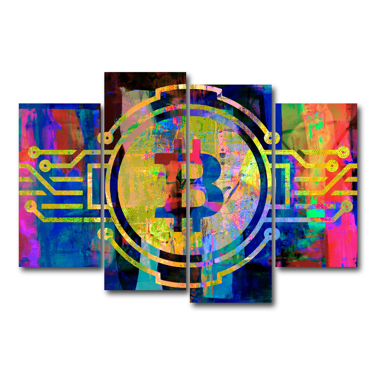 AUTO-MOCKUP WHITE | bitcoin | 4 Piece | Gallery Wrap Canvas | group=4_short