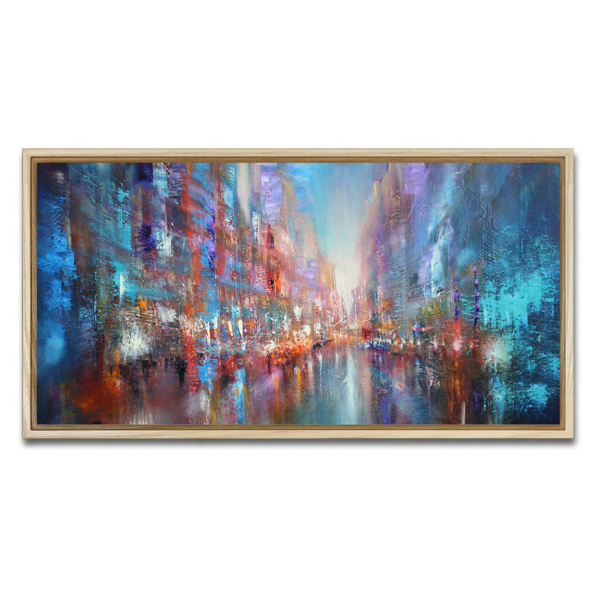 AUTO-MOCKUP WHITE | blue city | 1 Piece | Natural Framed Canvas | group=2x1