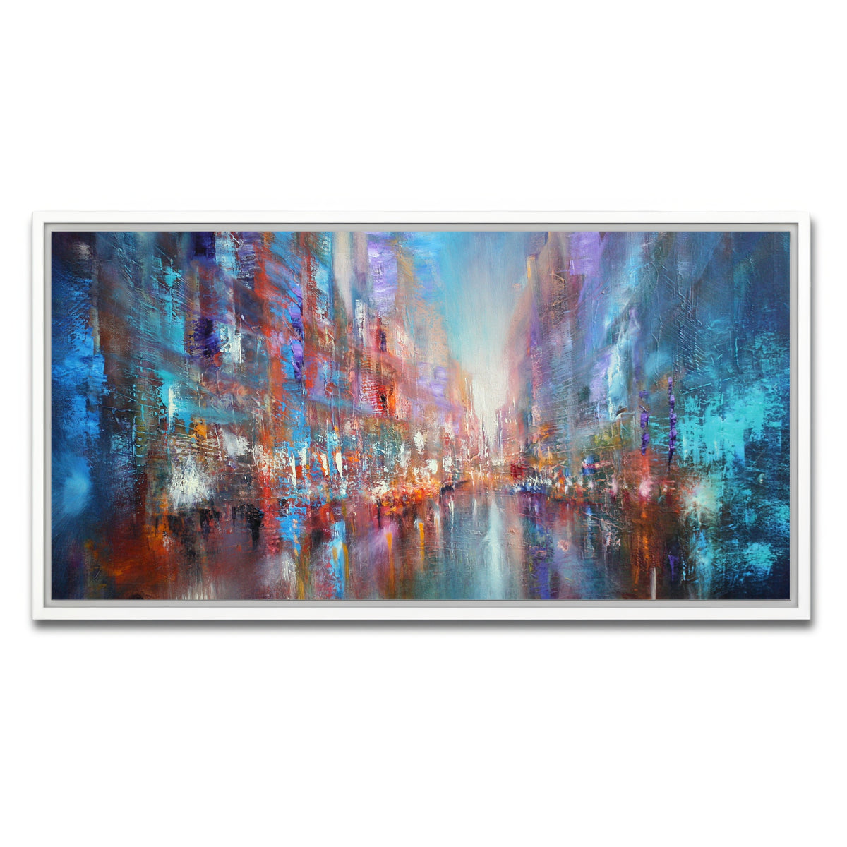 AUTO-MOCKUP WHITE | blue city | 1 Piece | White Framed Canvas | group=2x1
