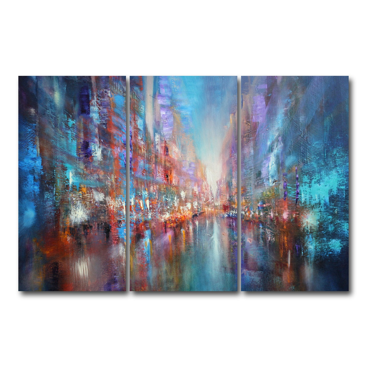 AUTO-MOCKUP WHITE | blue city | 3 Piece | Gallery Wrap Canvas | group=12x24
