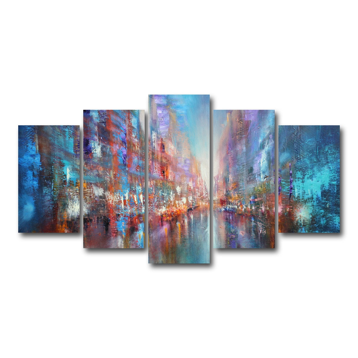 AUTO-MOCKUP WHITE | blue city | 5 Piece | Gallery Wrap Canvas | group=5_normal