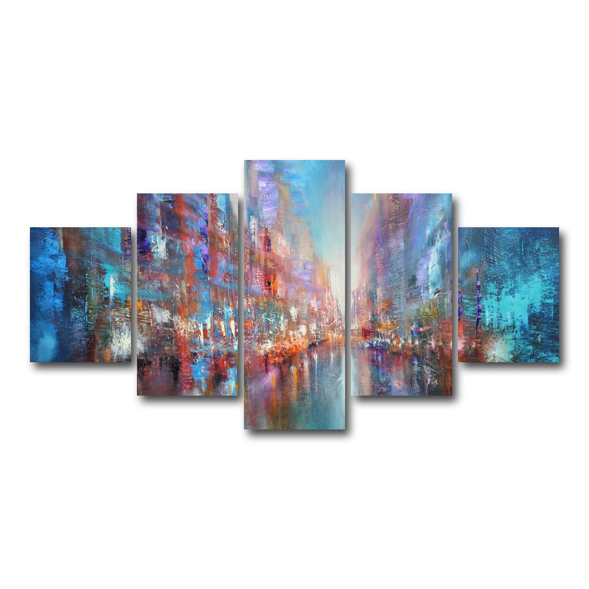 AUTO-MOCKUP WHITE | blue city | 5 Piece | Gallery Wrap Canvas | group=5_short