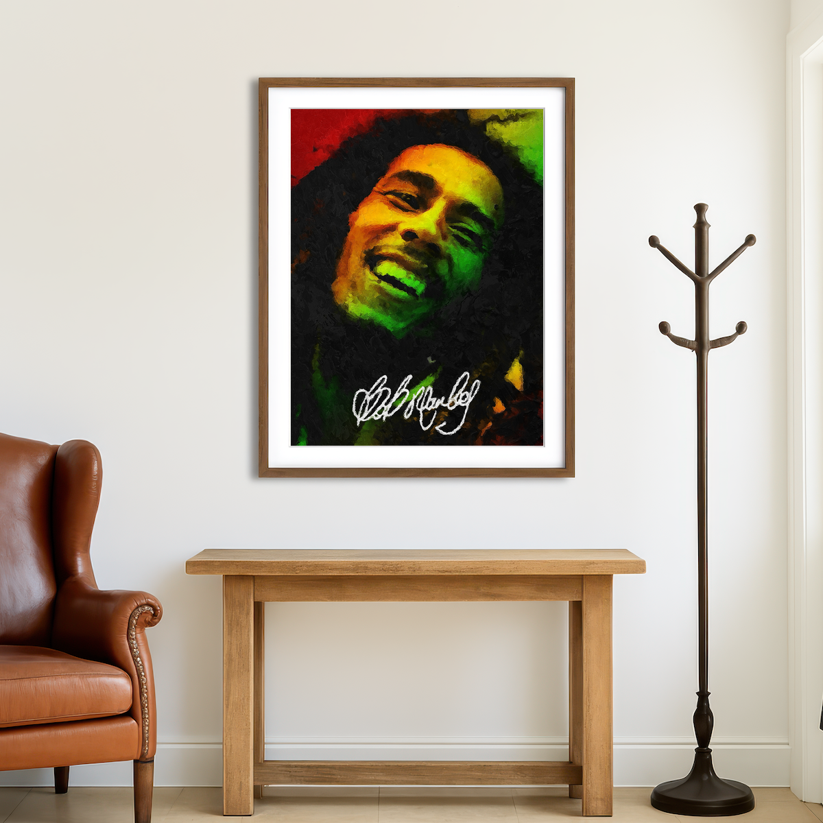 AUTO-MOCKUP ROOM | Bob Marley Painting Wall Art