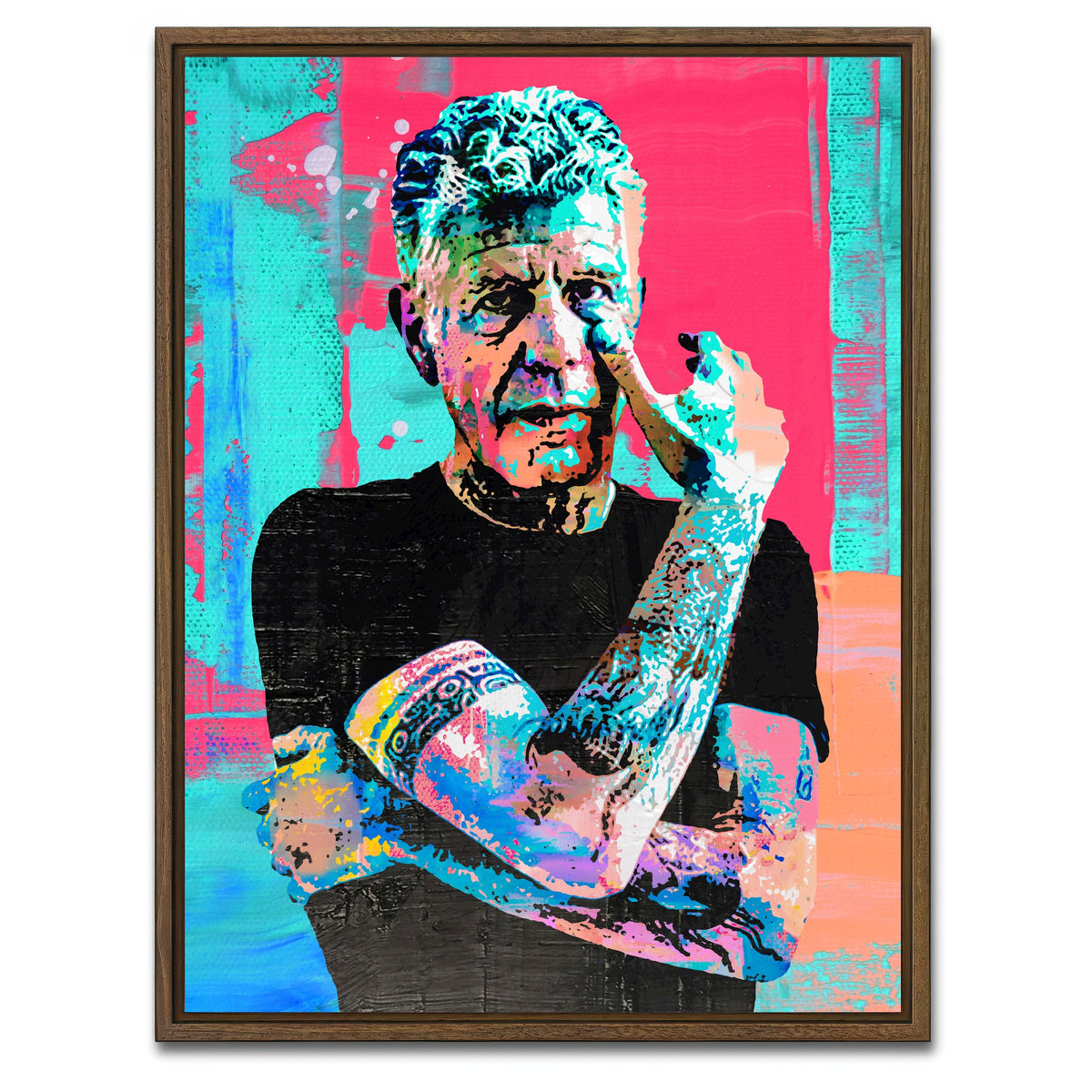 AUTO-MOCKUP WHITE | bourdain | 1 Piece | Walnut Framed Canvas | group=3x4