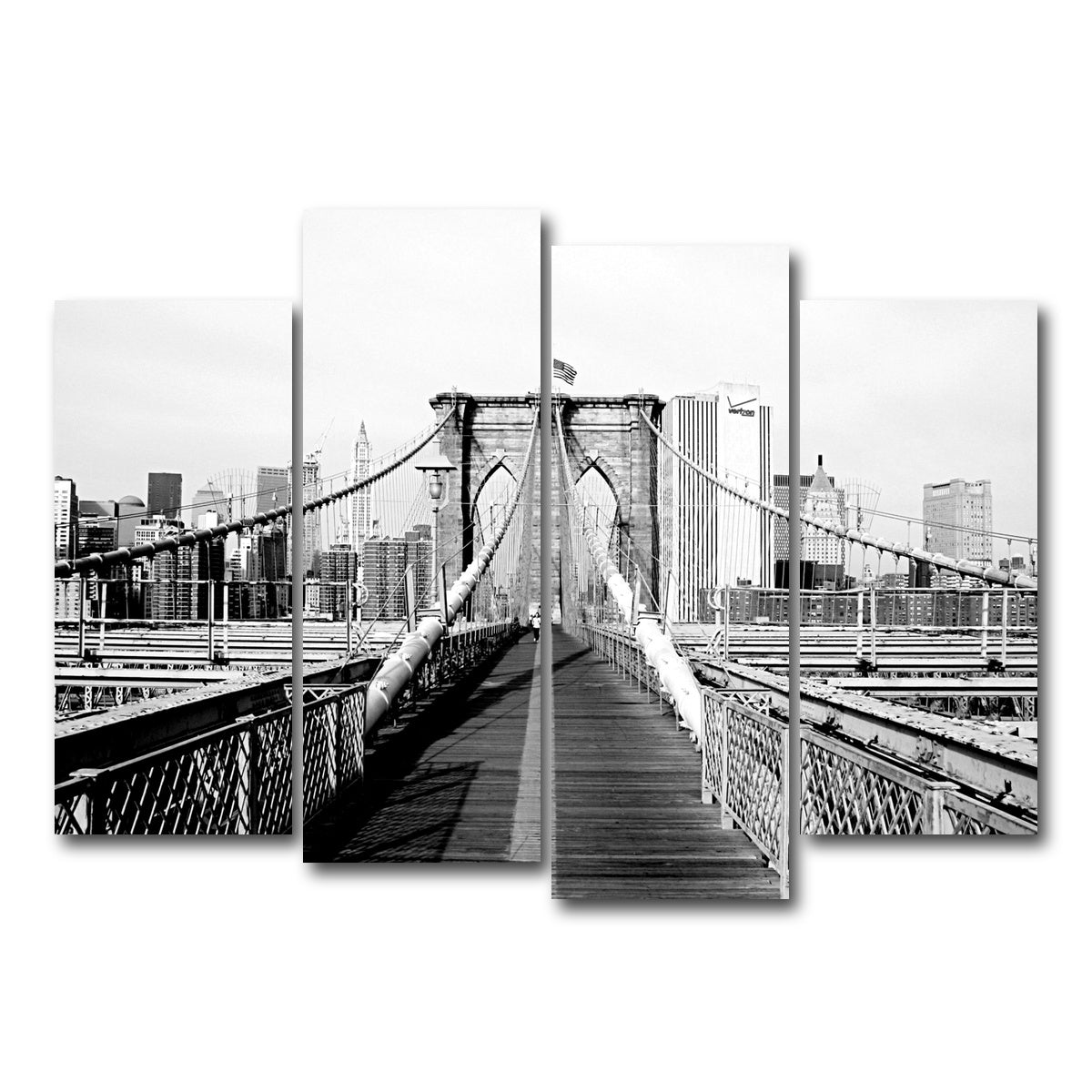 AUTO-MOCKUP WHITE | brooklyn bridge flag | 4 Piece | Gallery Wrap Canvas | group=4_normal