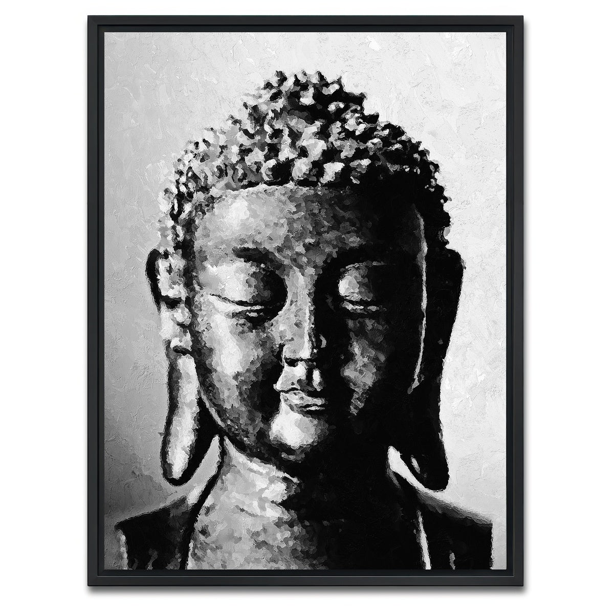 AUTO-MOCKUP WHITE | buddha | 1 Piece | Black Framed Canvas | group=3x4